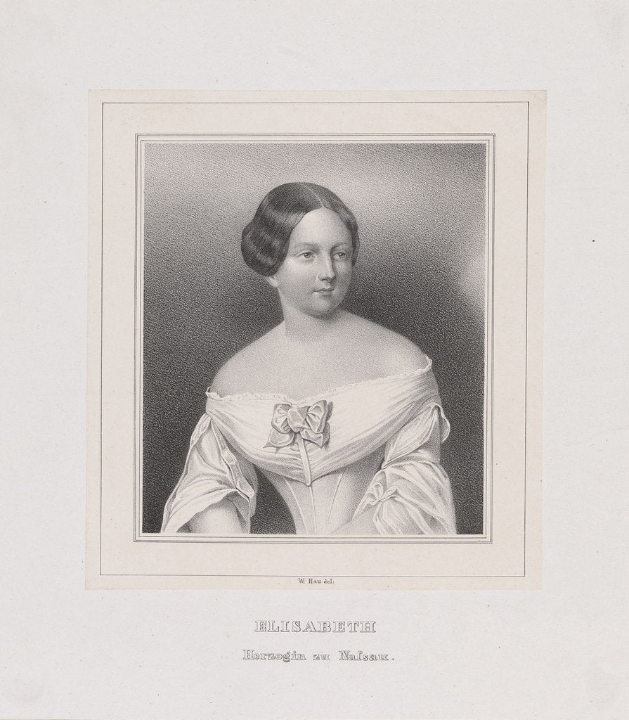 Detail of Grand Duchess Elizabeth Mikhailovna of Russia, Duchess of Nassau, ca 1844-1850 by Anonymous