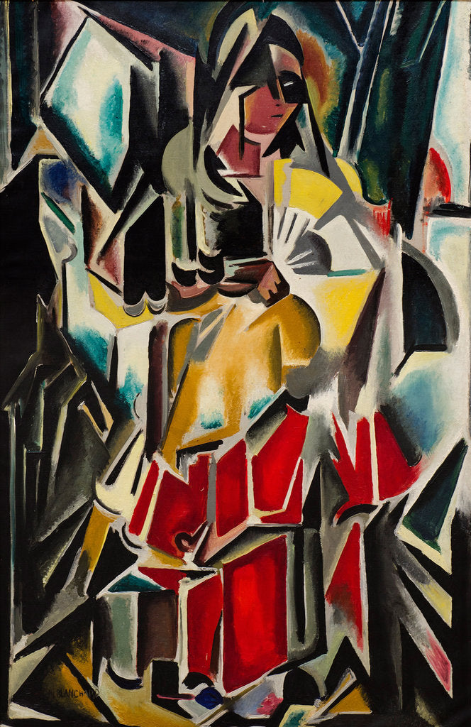 Detail of Lady with a fan, 1913-1915 by Anonymous