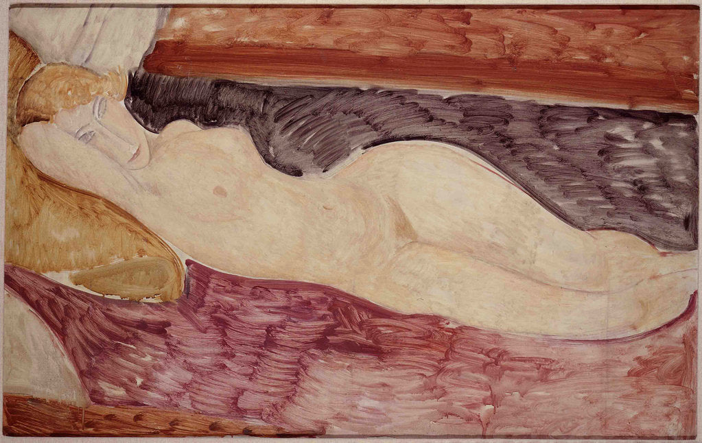 Detail of Nude Woman Lying Down, 1918-1919 by Anonymous