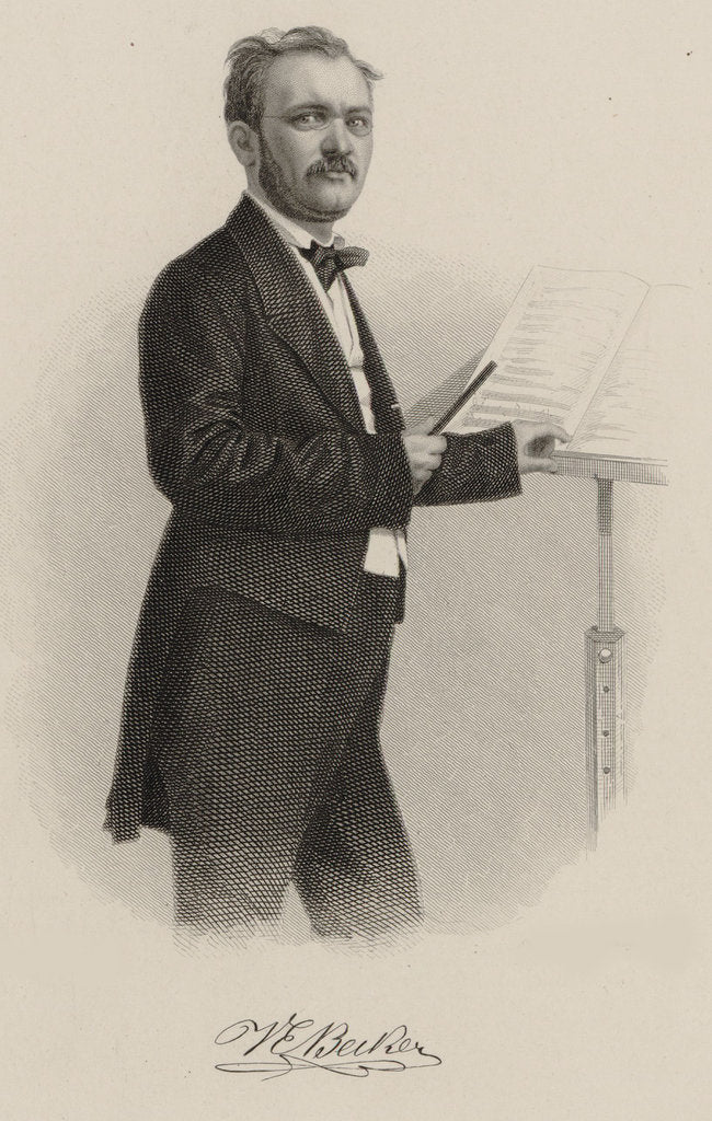 Detail of Portrait of the composer Valentin Eduard Becker, 1860 by Anonymous