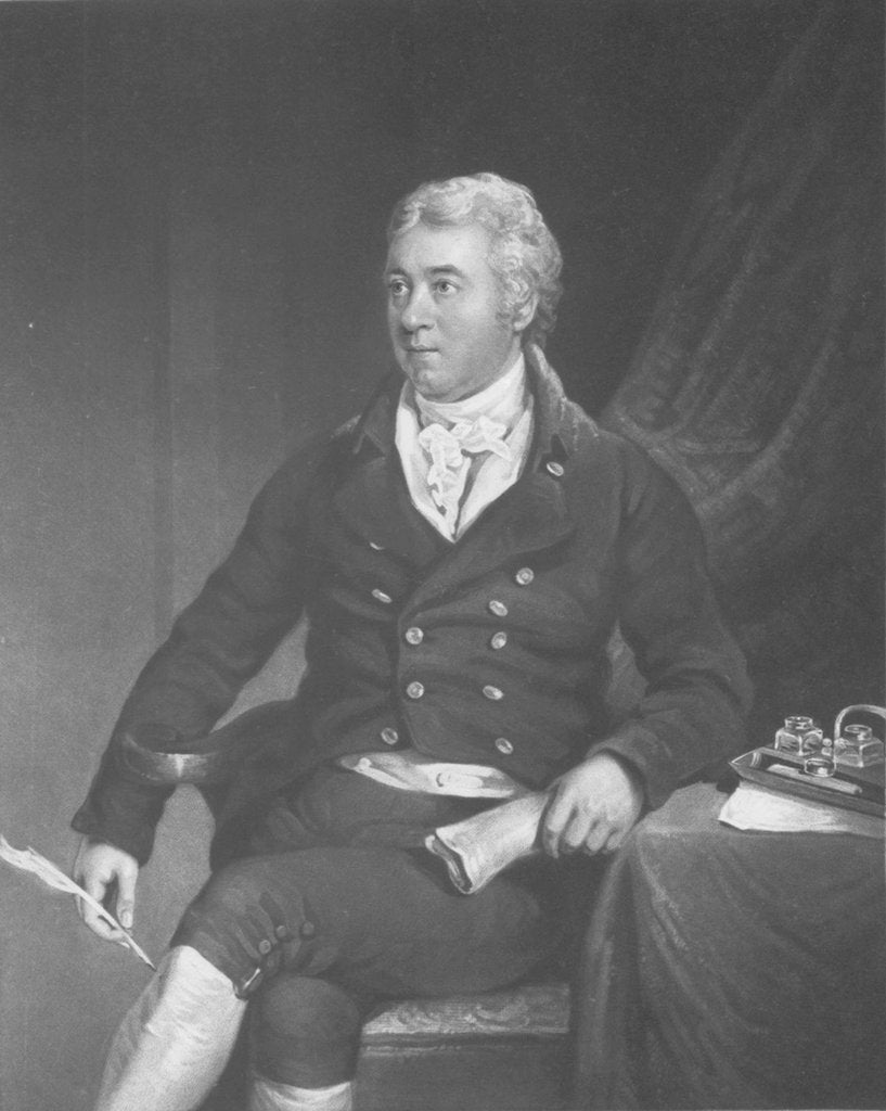 Detail of Portrait of the composer and Organist John Beckwith, 1812 by Anonymous