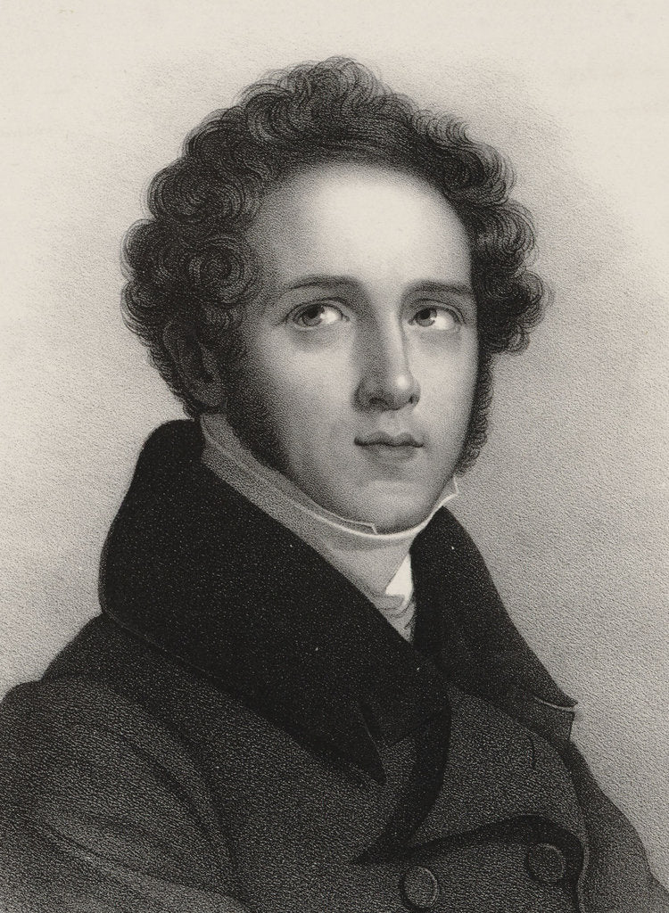 Detail of Portrait of the composer Vincenzo Bellini by Anonymous