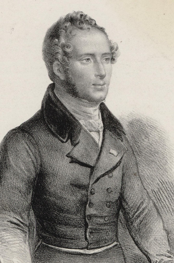 Detail of Portrait of the composer Vincenzo Bellini, Early 1830s by Anonymous