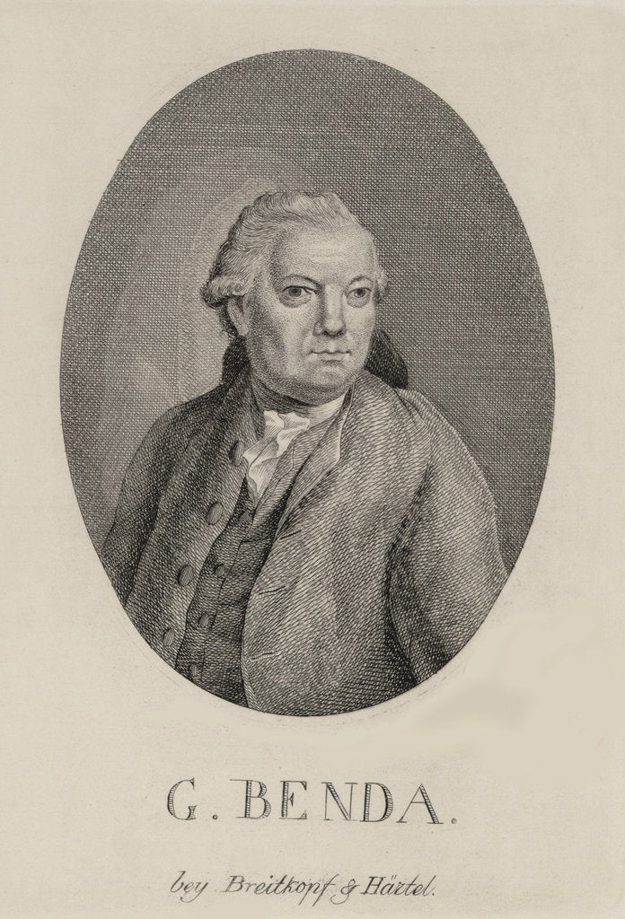 Detail of Portrait of the composer Georg Benda, Late 18th cent by Anonymous