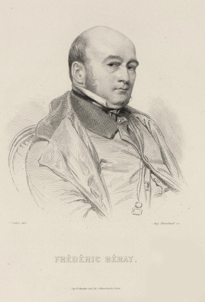 Detail of Portrait of the composer Frédéric Bérat by Anonymous