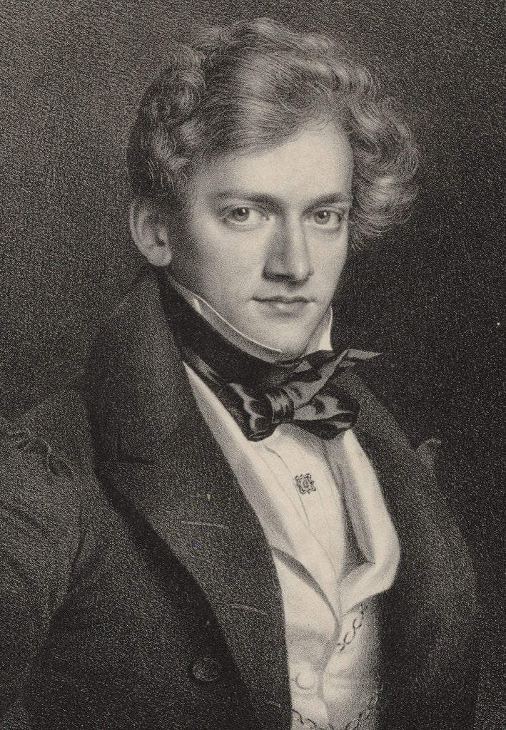 Detail of Portrait of the composer Charles-Auguste de Bériot, 1830 by Anonymous