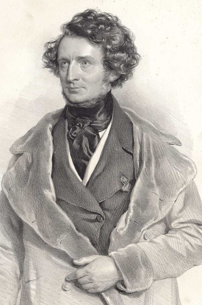 Detail of Portrait of Hector Berlioz, 1845 by Anonymous