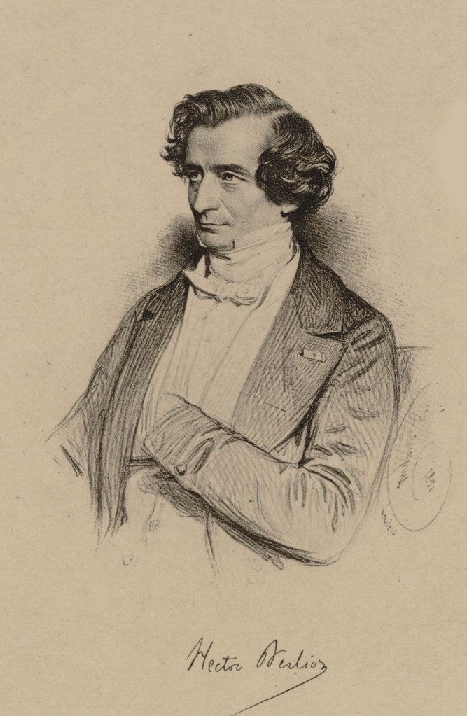 Detail of Portrait of Hector Berlioz, c. 1850 by Anonymous