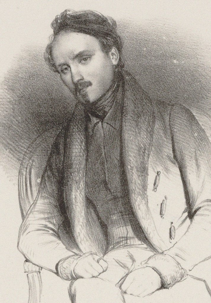 Detail of Portrait of the composer Henri Bertini, 1833 by Anonymous