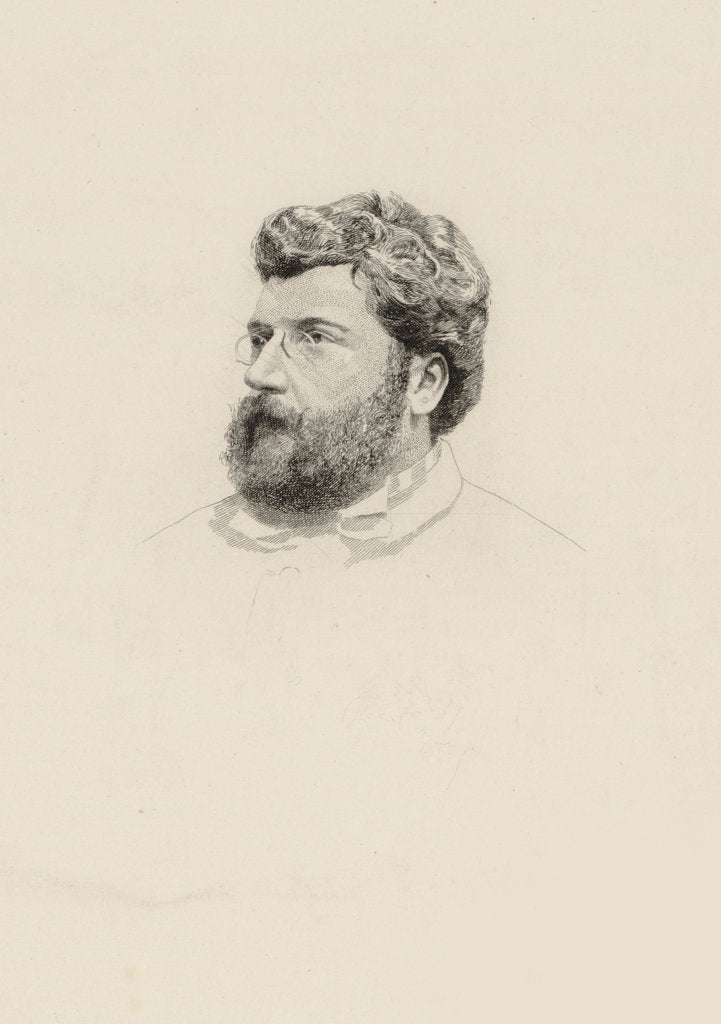 Detail of Portrait of the composer Georges Bizet, 1860s by Anonymous