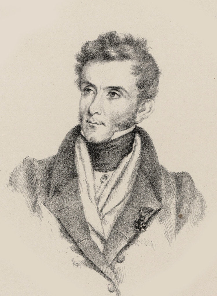 Detail of Portrait of the composer Felice Blangini, 1820 by Anonymous