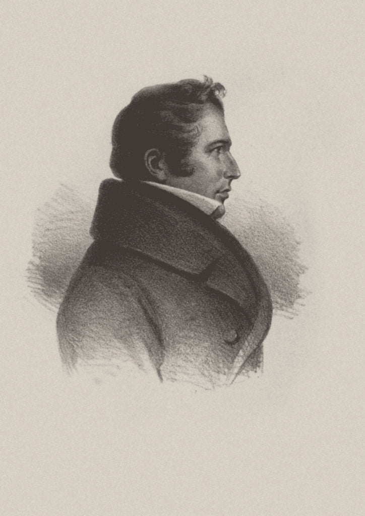 Detail of Portrait of the opera singer Heinrich Blume by Anonymous