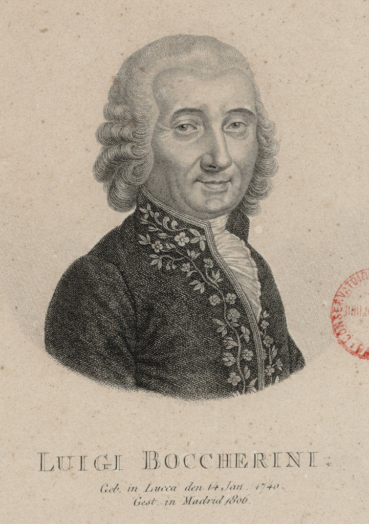 Detail of Portrait of the composer Luigi Boccherini by Anonymous