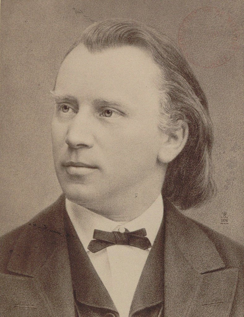 Detail of Portrait of the composer Johannes Brahms, 1876 by Anonymous