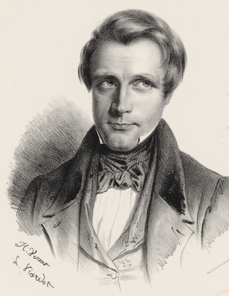 Detail of Portrait of the composer Henri Brod, 1835 by Anonymous