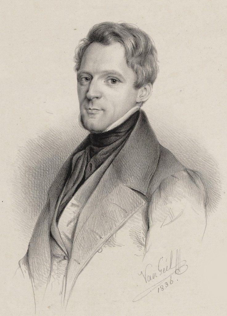 Detail of Portrait of the composer Henri Brod, 1836 by Anonymous
