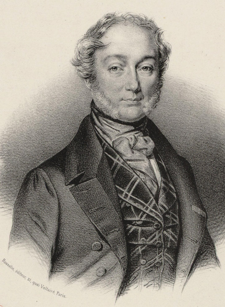 Detail of Portrait of the composer Michele Enrico Carafa, 1850 by Anonymous