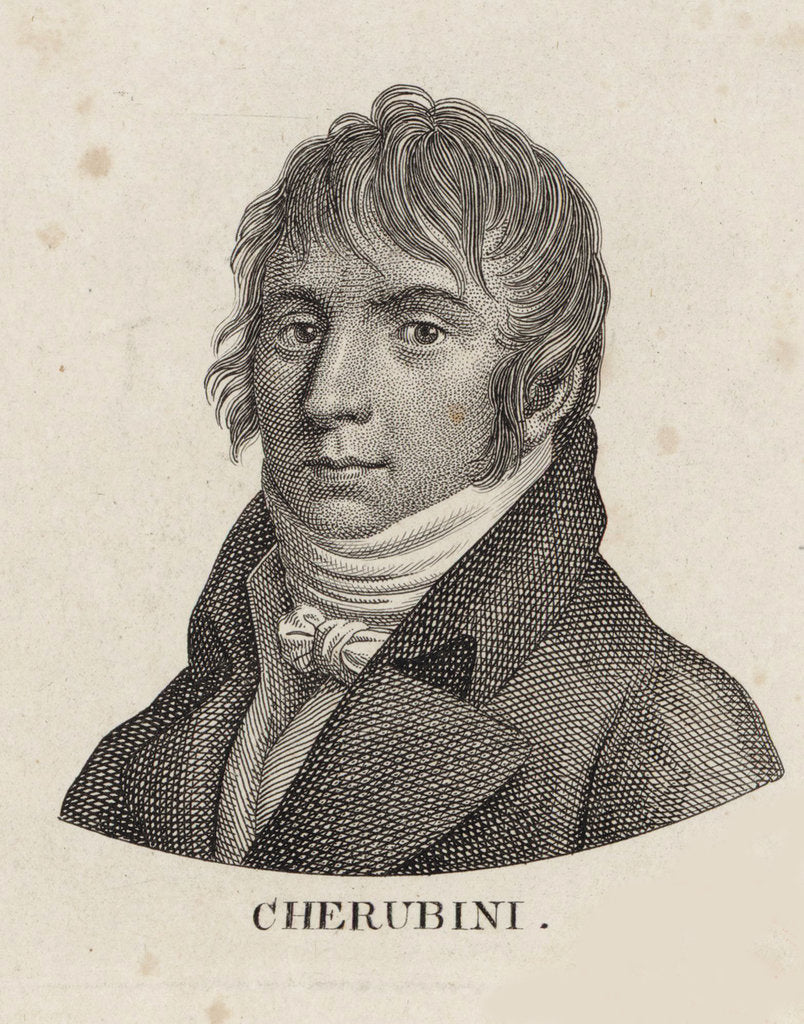 Detail of Portrait of the composer Luigi Cherubini by Anonymous