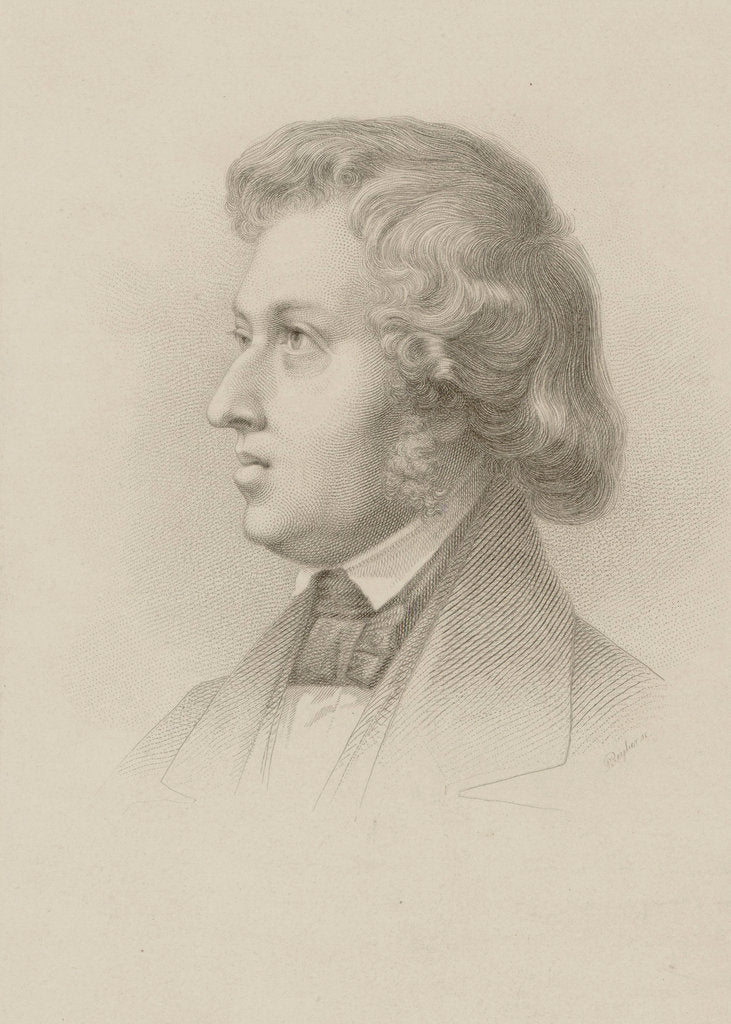 Detail of Portrait of the composer Frédéric Chopin, 1840s by Anonymous