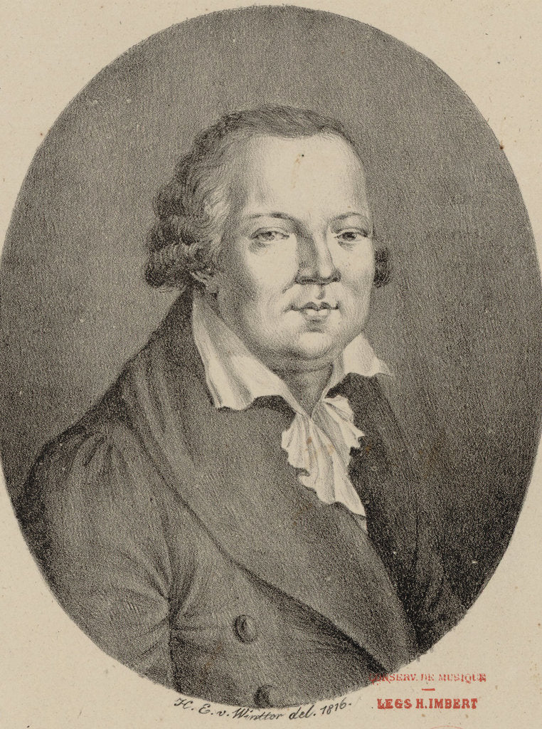 Detail of Portrait of the composer Domenico Cimarosa, 1816 by Anonymous