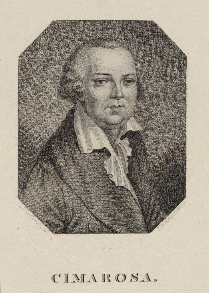Detail of Portrait of the composer Domenico Cimarosa, 1820 by Anonymous