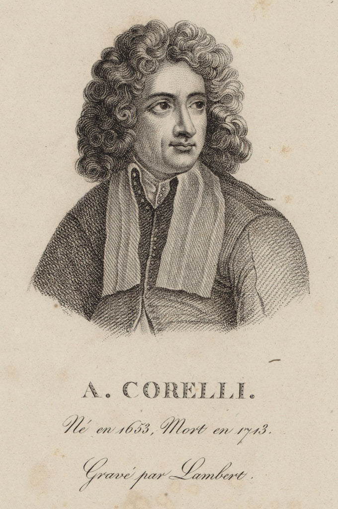 Detail of Portrait of the composer Arcangelo Corelli by Anonymous