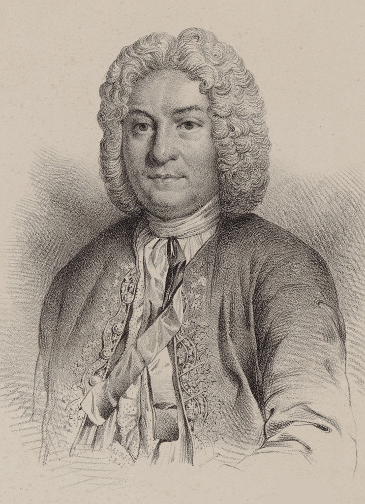 Detail of Portrait of the composer François Couperin by Anonymous