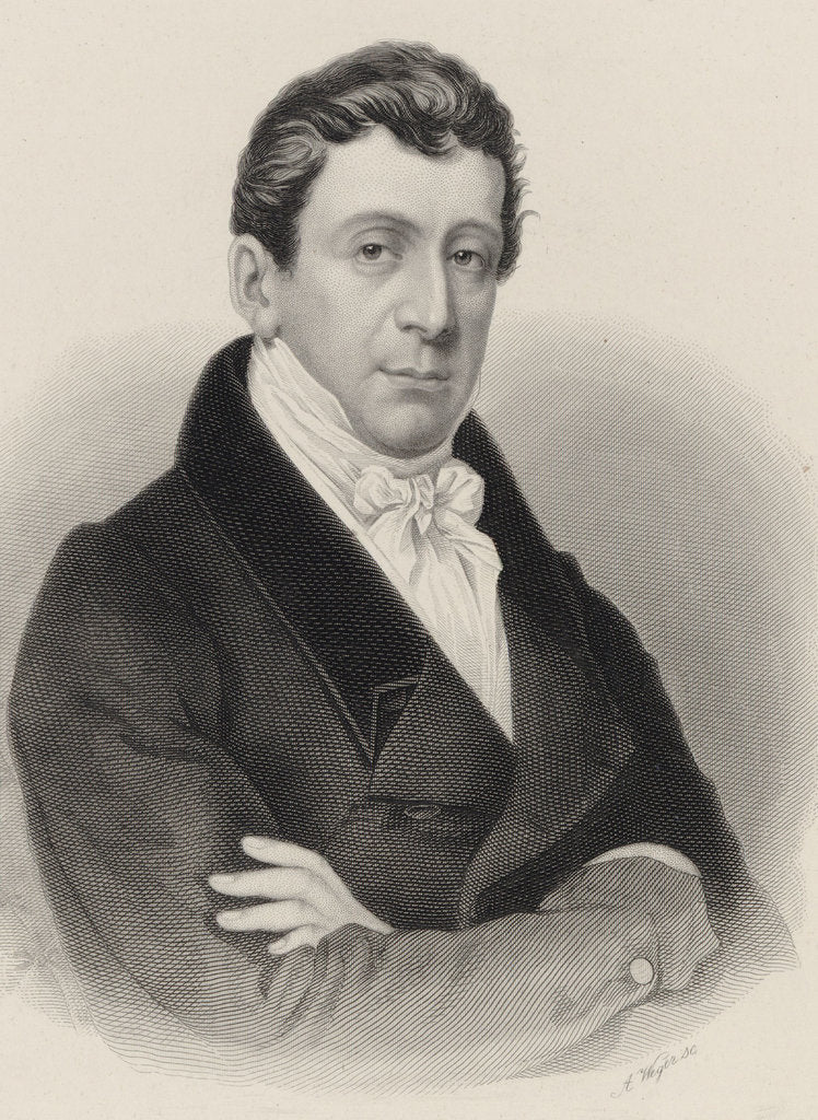 Detail of Portrait of the composer Johann Baptist Cramer, 1820 by Anonymous
