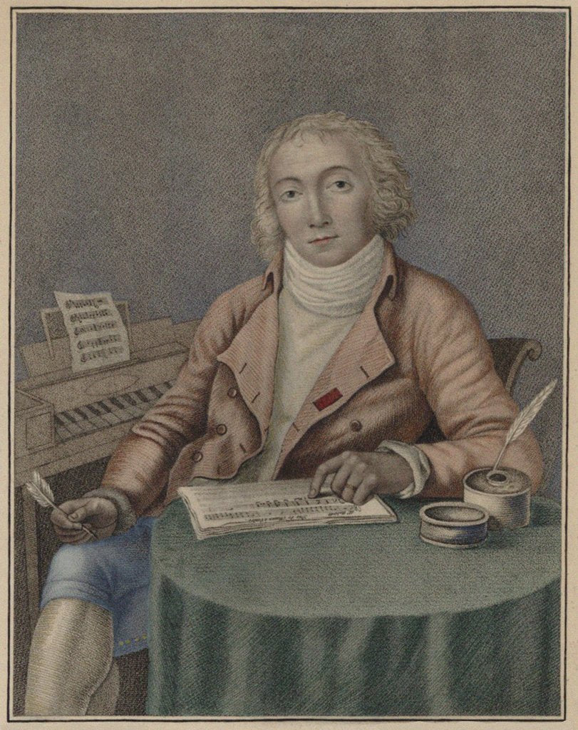 Detail of Portrait of the composer Nicolas Dalayrac, Late 18th cent by Anonymous