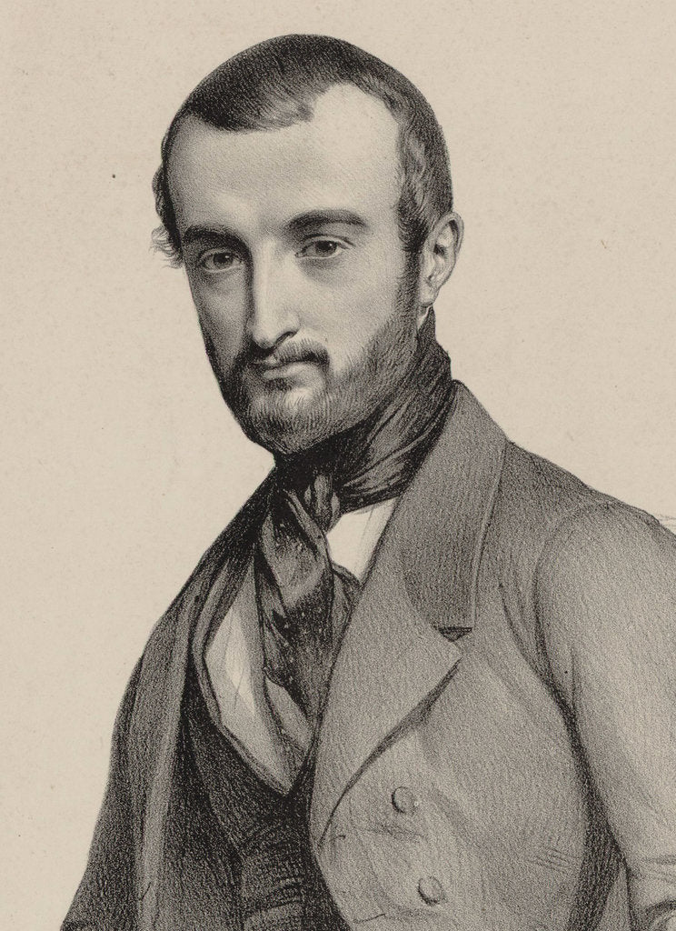 Detail of Portrait of the composer Jean Baptiste Charles Dancla, 1845 by Anonymous