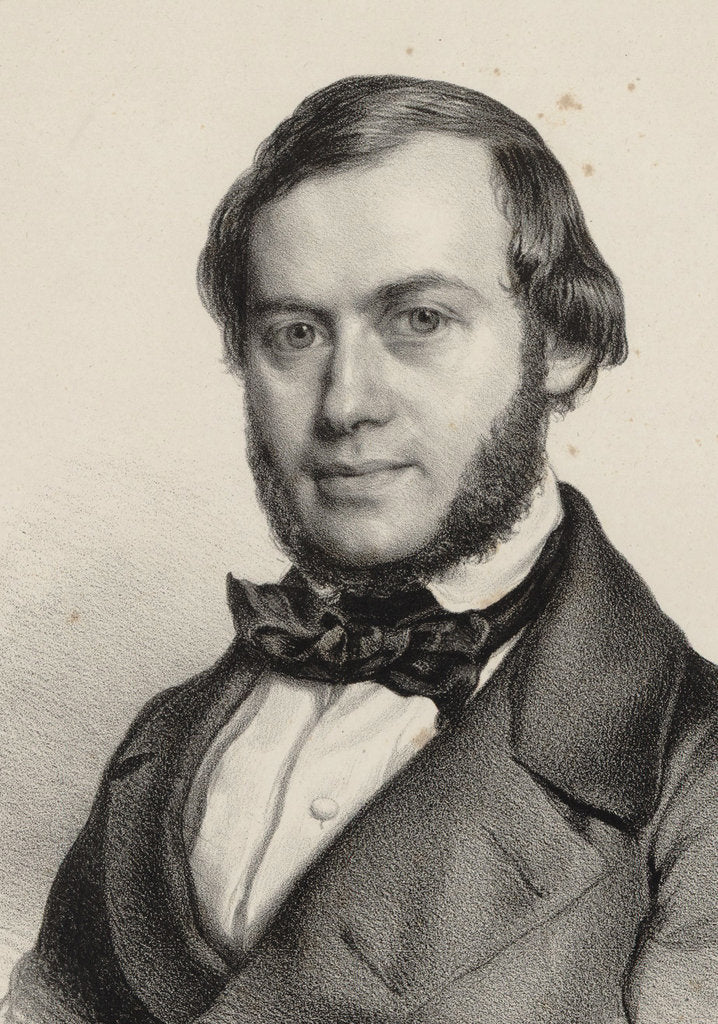 Detail of Portrait of the composer Ferdinand David, 1846 by Anonymous