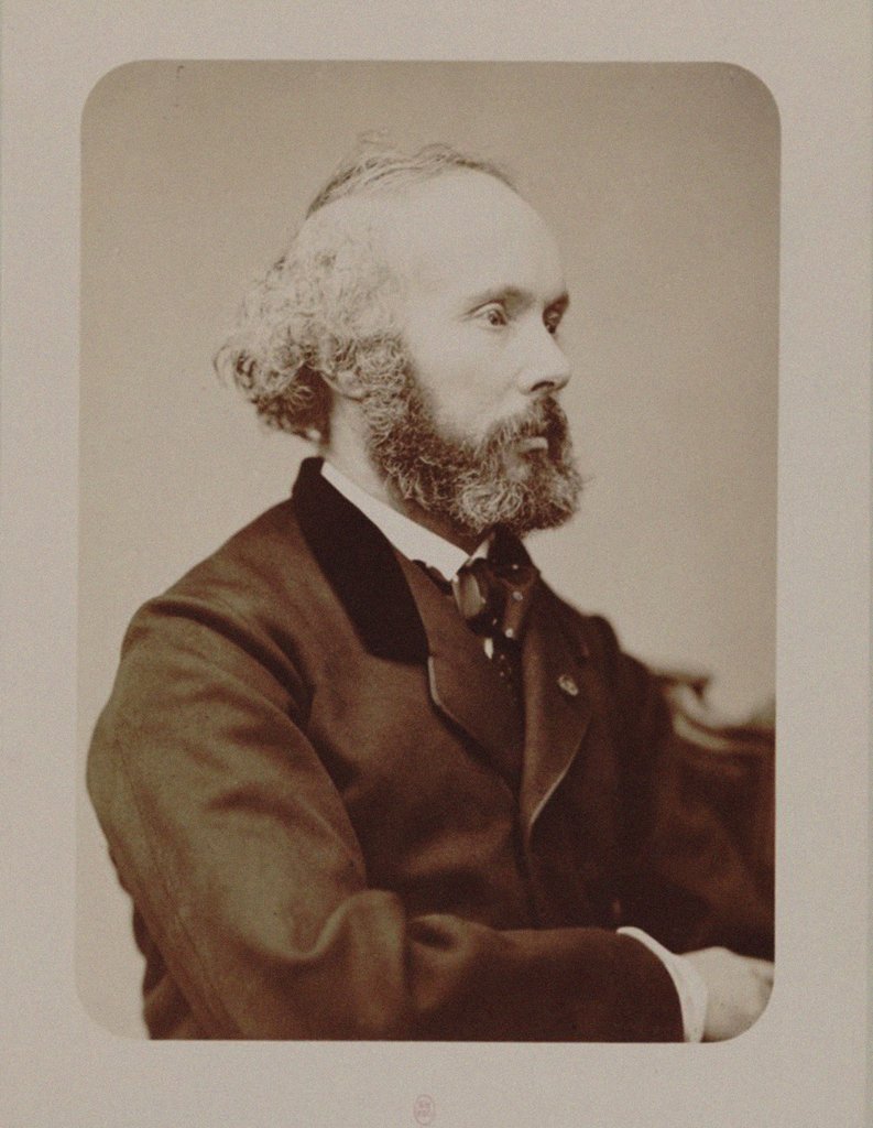 Detail of Portrait of the composer Félicien David, 1870 by Anonymous