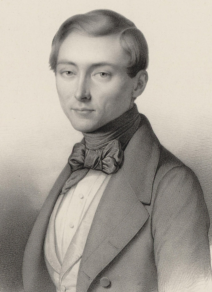 Detail of Portrait of the composer Jules Déjazet, 1840s by Anonymous
