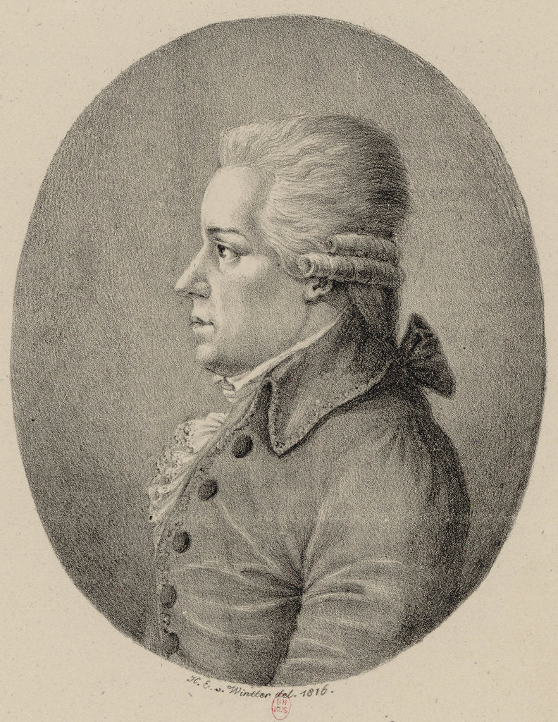 Detail of Portrait of the composer Carl Ditters von Dittersdorf, 1816 by Anonymous