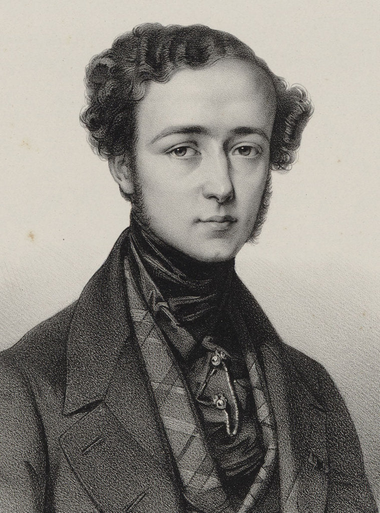 Detail of Portrait of the composer Theodor Döhler, First half of the 19th cent by Anonymous