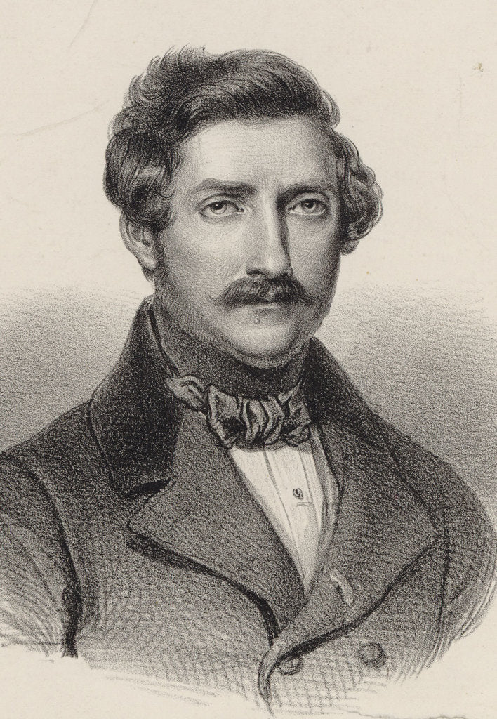 Detail of Portrait of the composer Gaetano Donizetti, 1830s by Anonymous