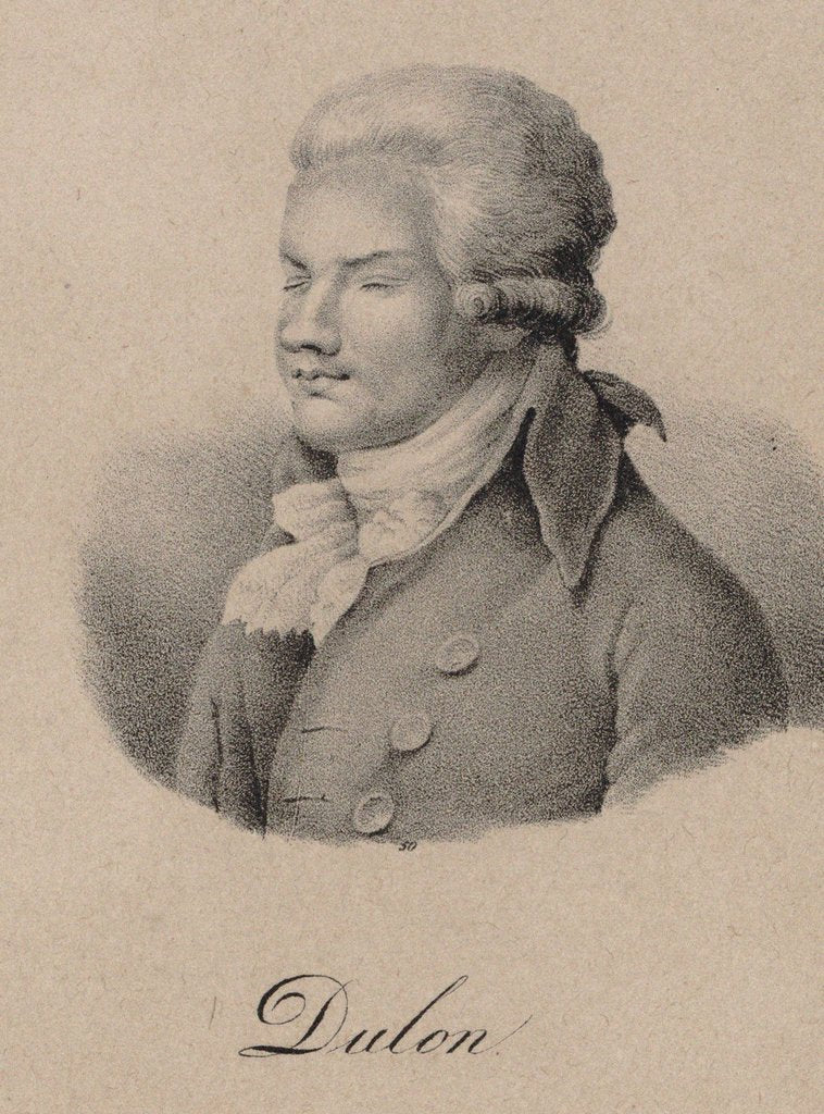 Detail of Portrait of the flautist and composer Friedrich Ludwig Dulon, 1830 by Anonymous