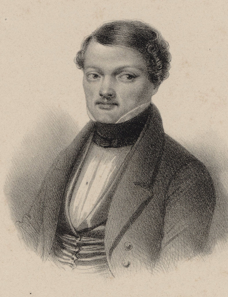 Detail of Portrait of the opera singer and composer Gilbert-Louis Duprez by Anonymous