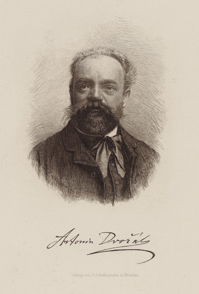 Detail of Portrait of the composer Antonin Dvorak, 1889 by Anonymous