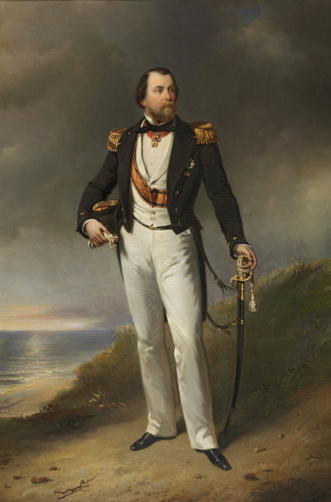 Detail of William III, King of the Netherlands, 1859 by Anonymous