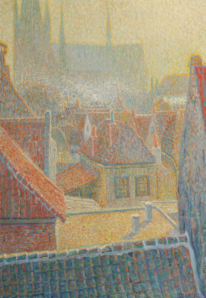 Detail of View of the church in Woerden, 1909 by Anonymous