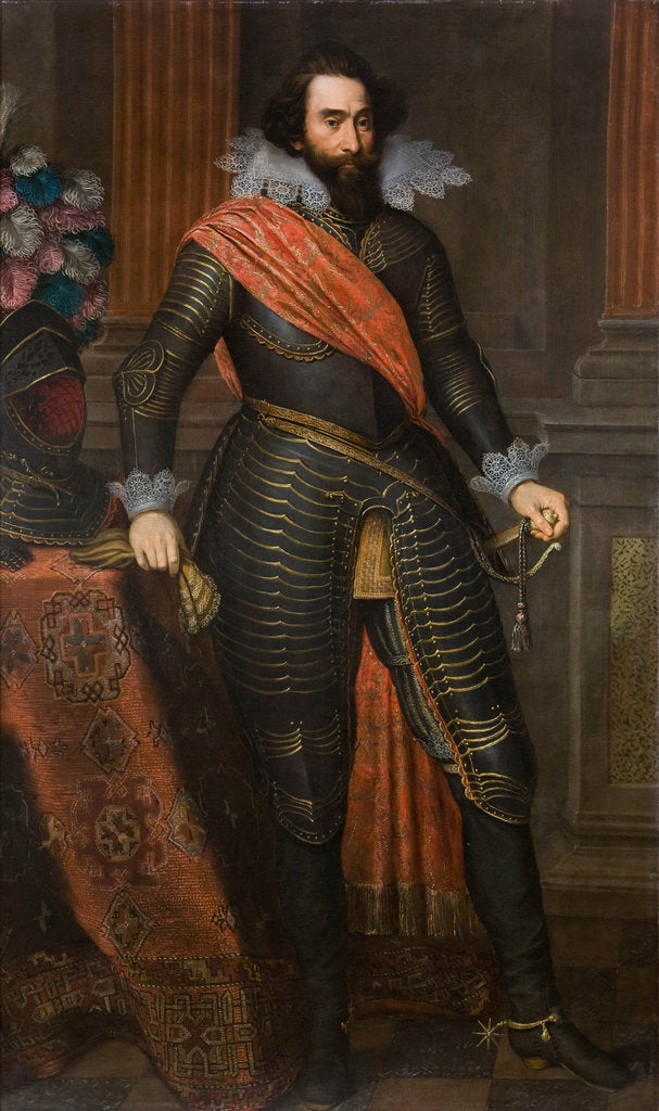 Detail of Portrait of Count Hendrik van den Bergh, ca 1616 by Anonymous