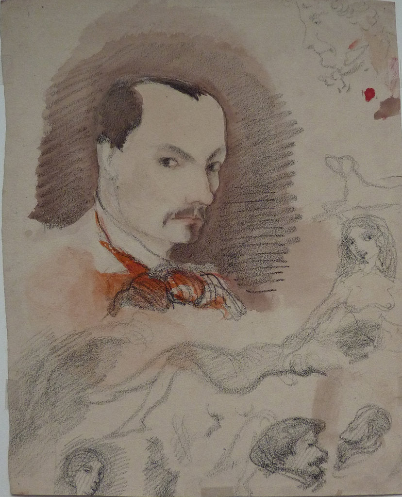 Detail of Self-Portrait, Between 1844 and 1847 by Anonymous