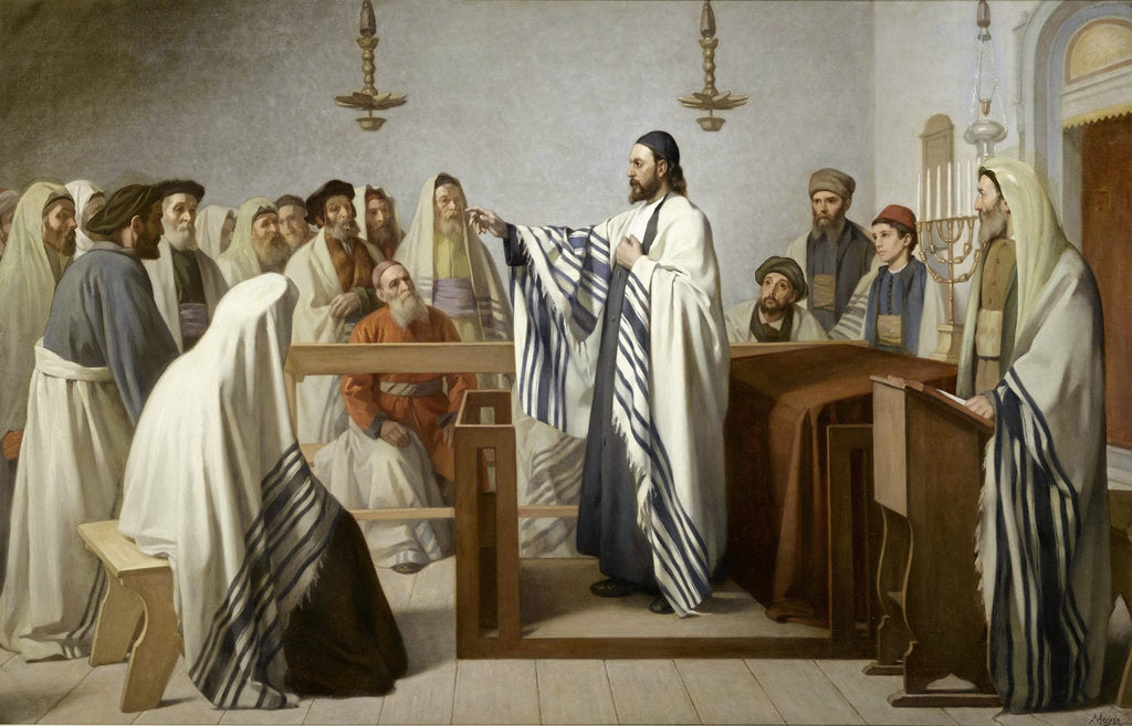 Detail of Sermon in an israelite oratory (Sermon dans un oratoire israélite), 1897 by Anonymous