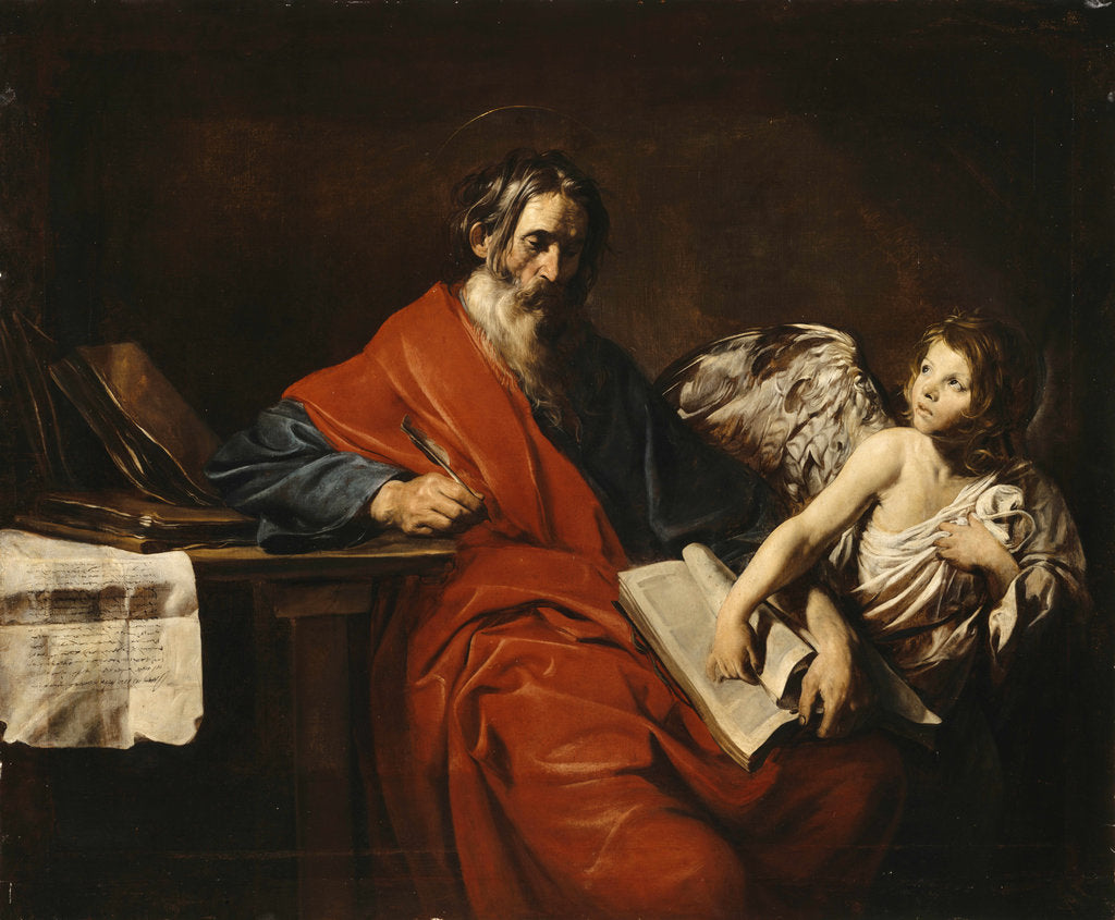Detail of Saint Matthew the Evangelist, ca 1624-1625 by Anonymous
