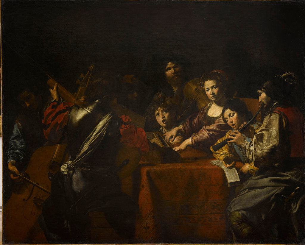 Detail of Concert with Eight Figures, 1628?1630 by Anonymous