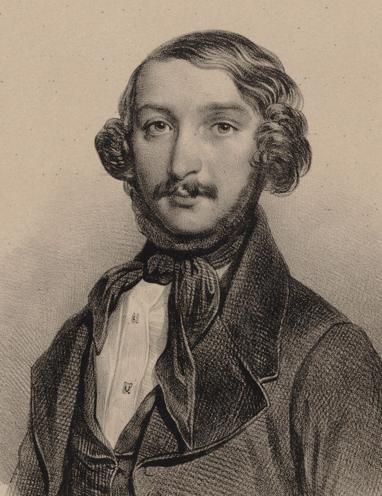 Detail of Portrait of the composer Heinrich Wilhelm Ernst, 1840 by Anonymous