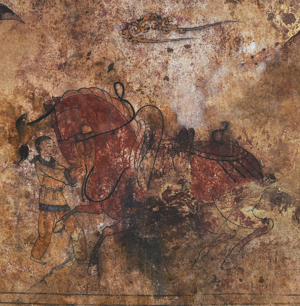 Detail of The Horse. The mural painting of the Susan-ri Tomb, Second Half of the 5th century by Anonymous