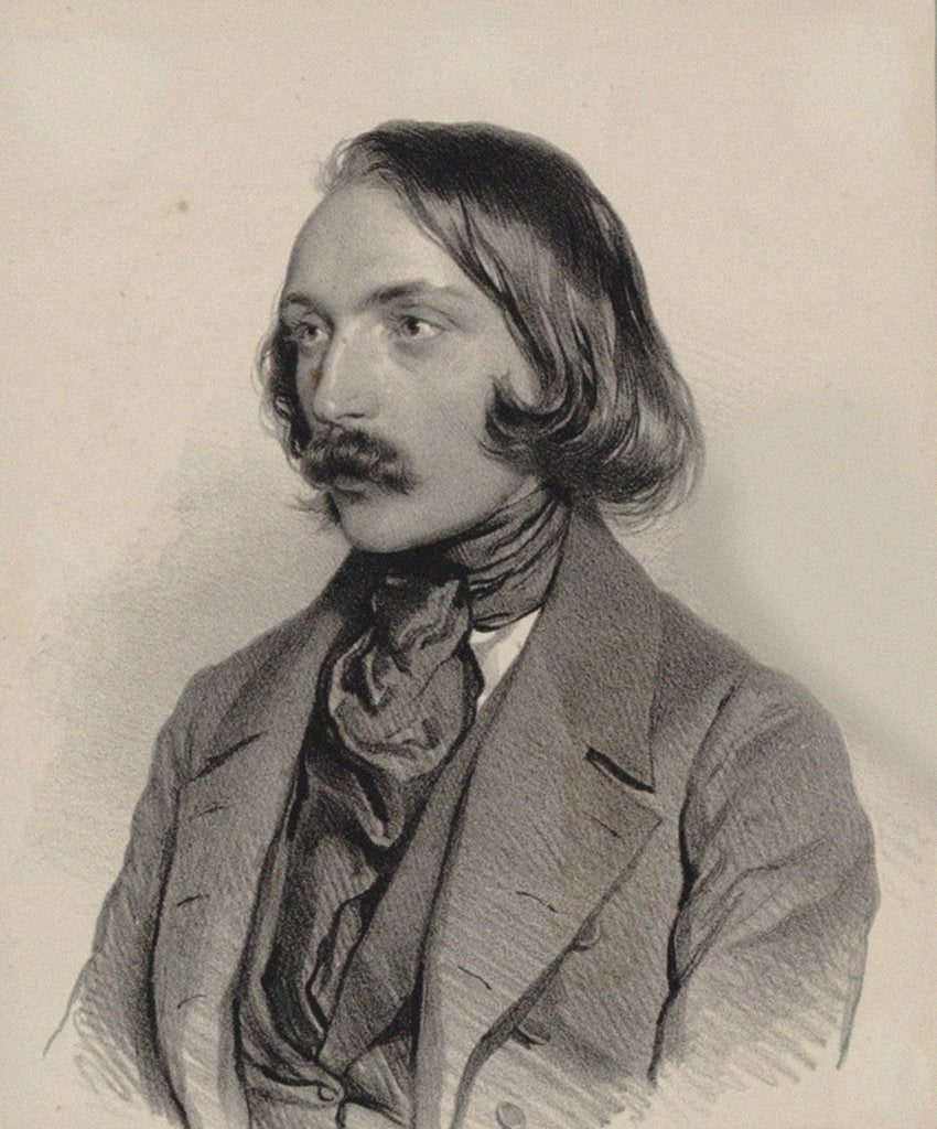 Detail of Portrait of the composer Carl Evers, 1840 by Anonymous