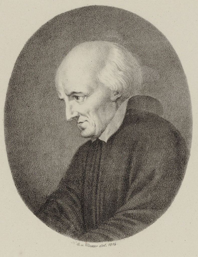 Detail of Portrait of the composer Karl Friedrich Christian Fasch, 1816 by Anonymous